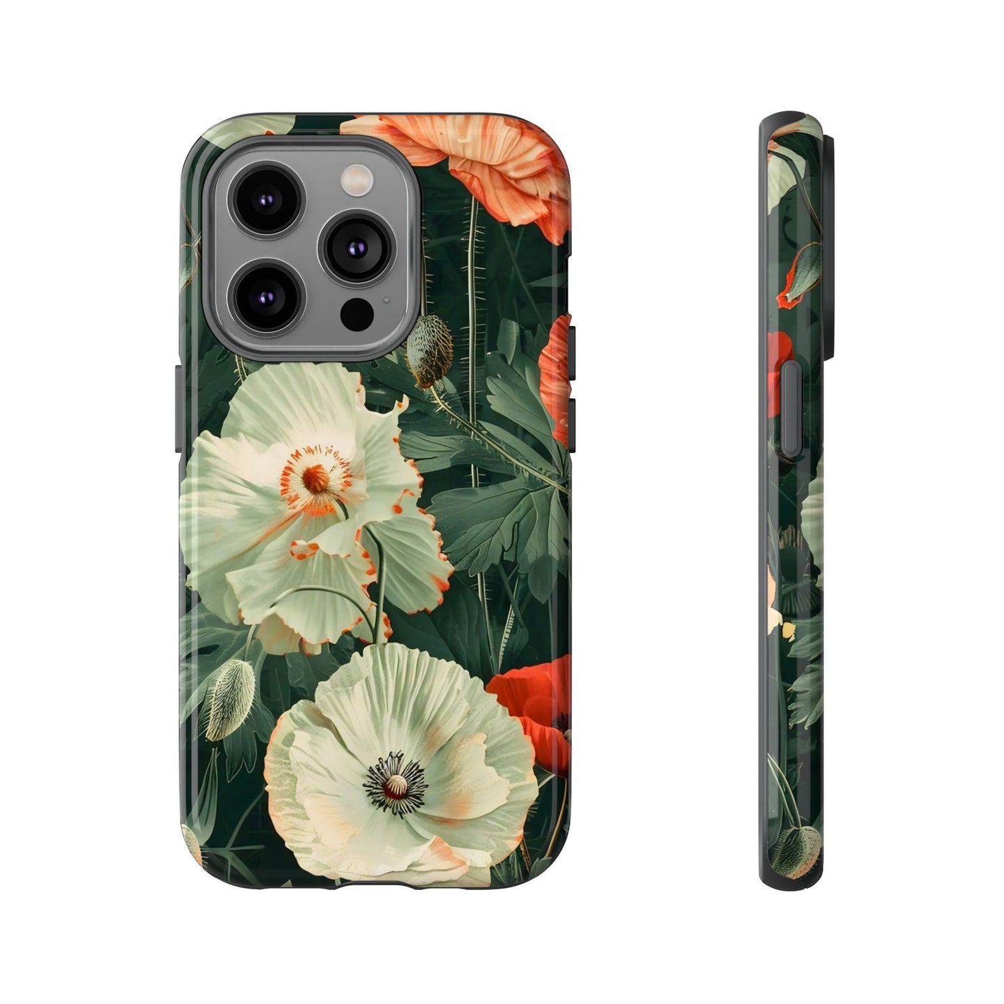 Floral Phone Case - Tough Cases, Botanical Design, Gift for Friends, Trendy Mobile Cover, Personalized Phone Accessory