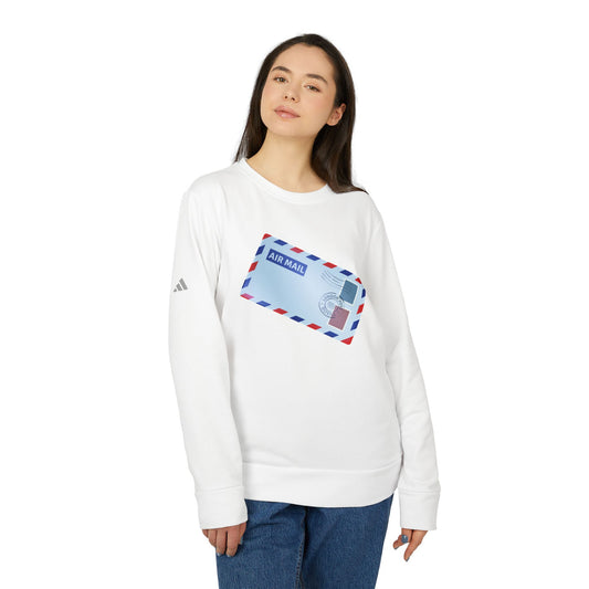 Adidas Unisex Air Mail Fleece Crewneck Sweatshirt - Cozy Postal Style - British Air Mail