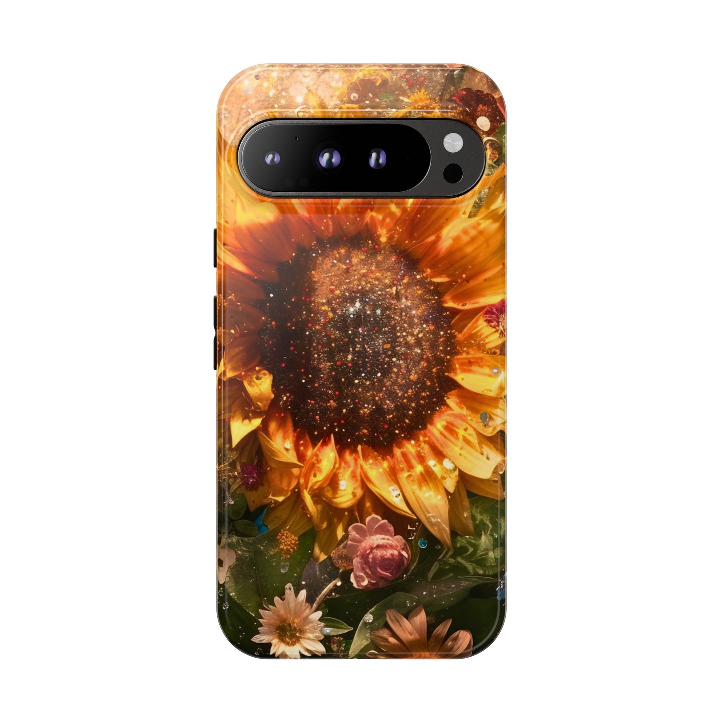 Vibrant Floral Phone Case - Tough Cases, Sunflower Design, Smartphone Cover, Summer Gift, Nature-Inspired Accessories