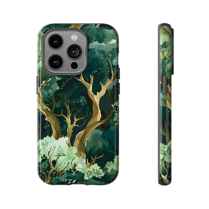 Forest Green Phone Case, Nature-Inspired Tough Cases, Eco-Friendly Gift, Outdoor Lover Accessory, Unique Phone Cover