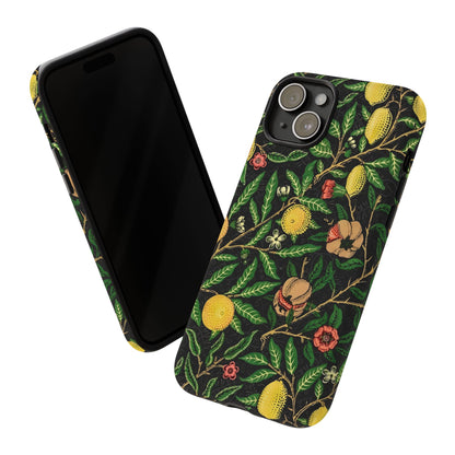 Tough Cases Phone Case, Floral Phone Cover, Tough Phone Protection, Gift for Plant Lovers, Black Background, Eco-Friendly Design