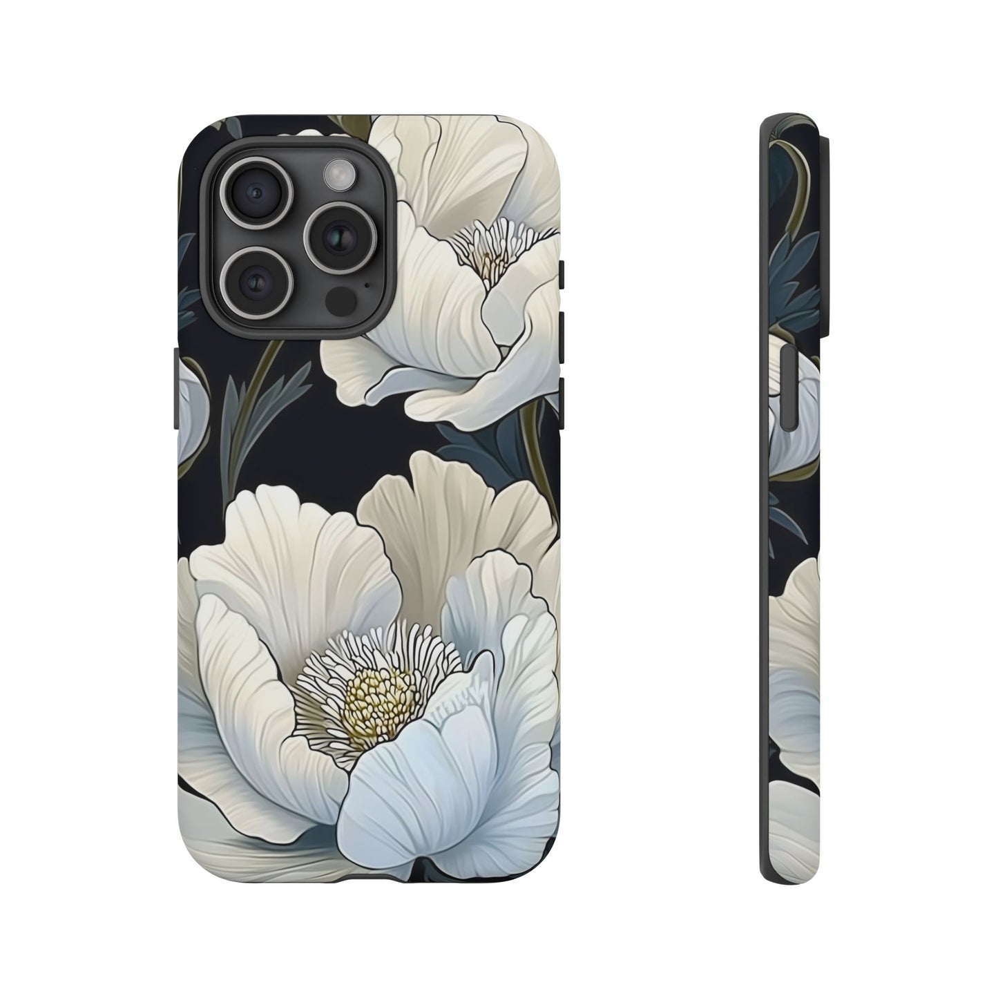 Floral Phone Case, Tough Cases for Women, Stylish Phone Cover, Floral Design Phone Protector, Nature Inspired Tech Accessories