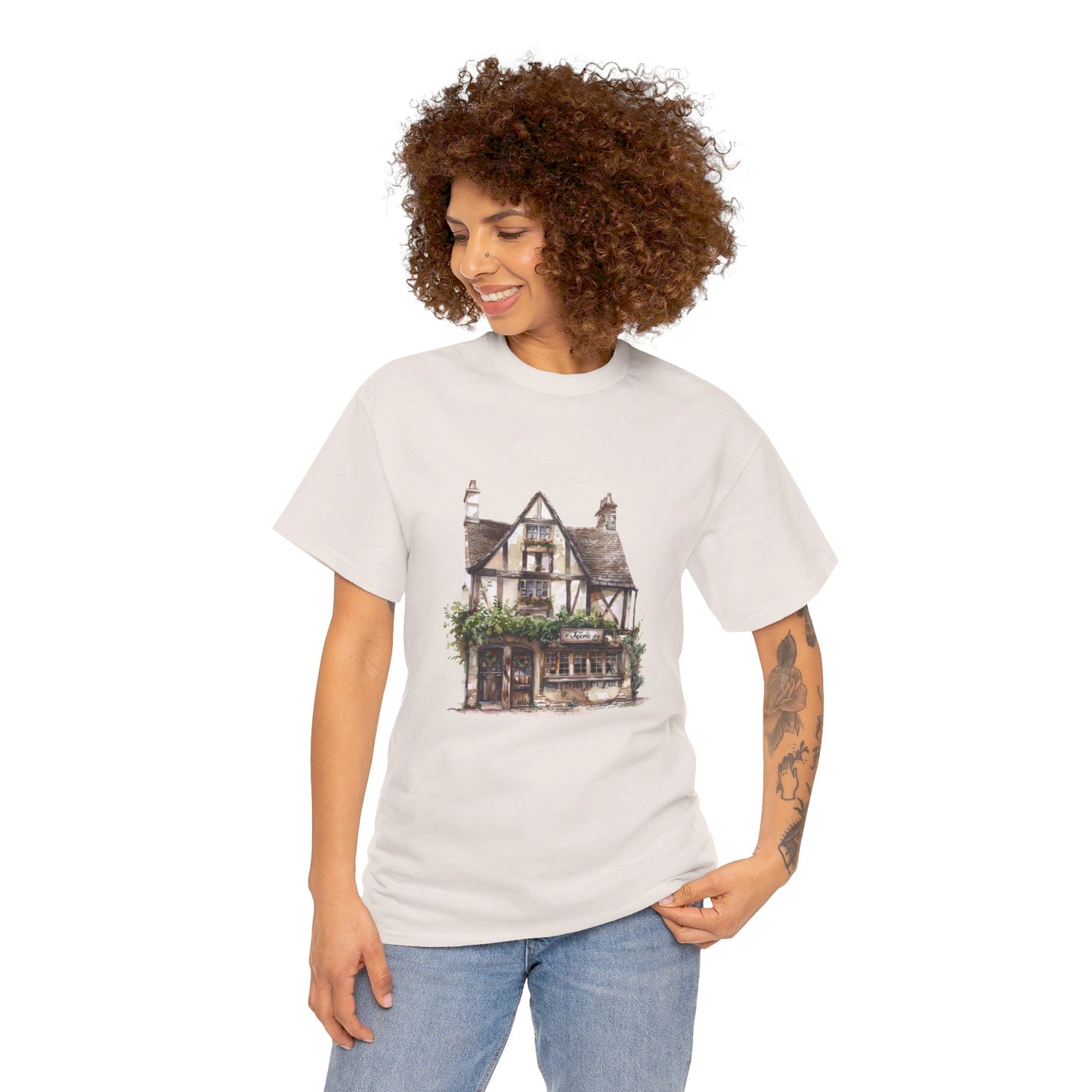 Charming British House - Warm and Cozy Unisex Heavy Cotton T-Shirt