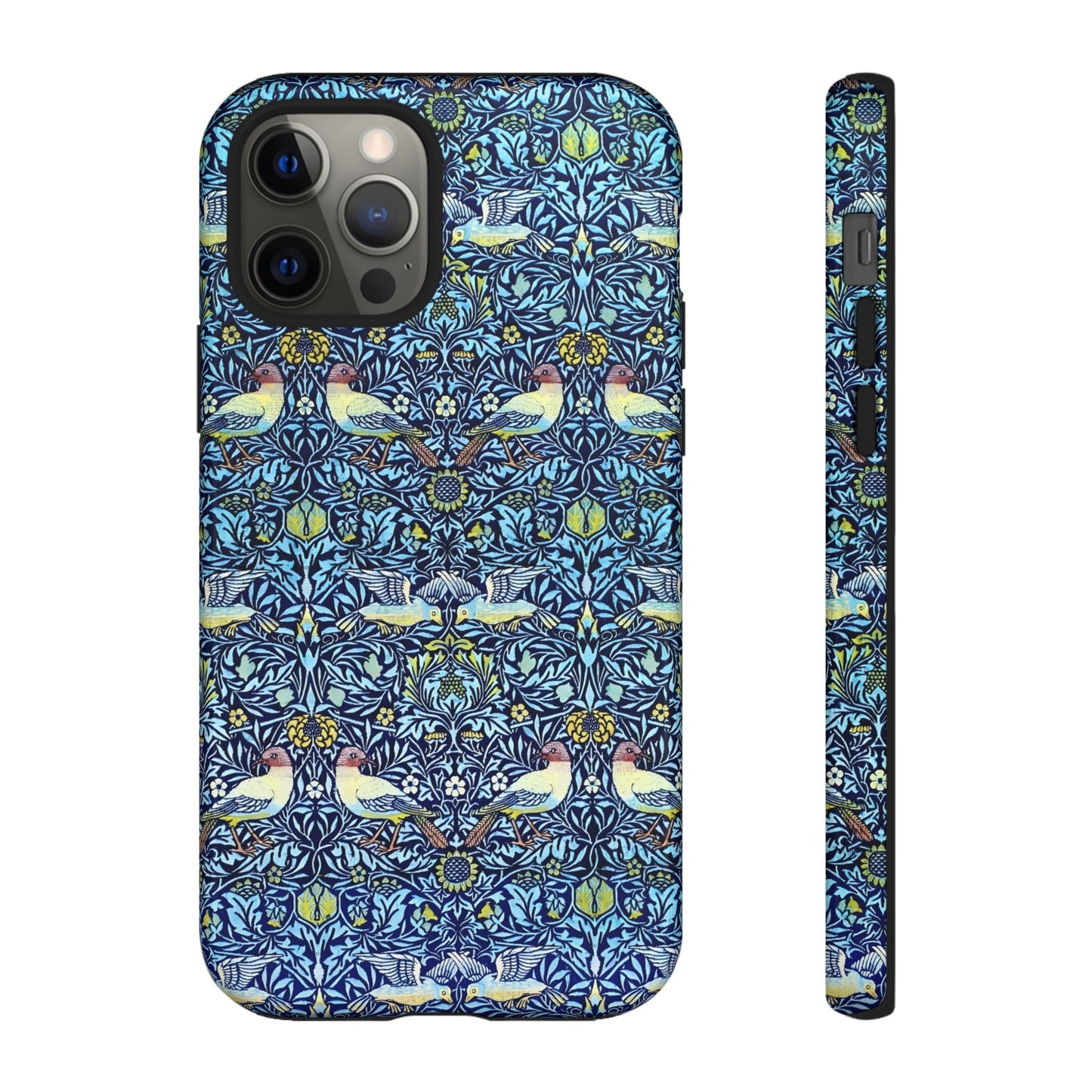 Bird and Floral Pattern Phone Case, Tough Cases, Gift for Nature Lovers, Eco-friendly, Custom Phone Accessories, All-Occasion