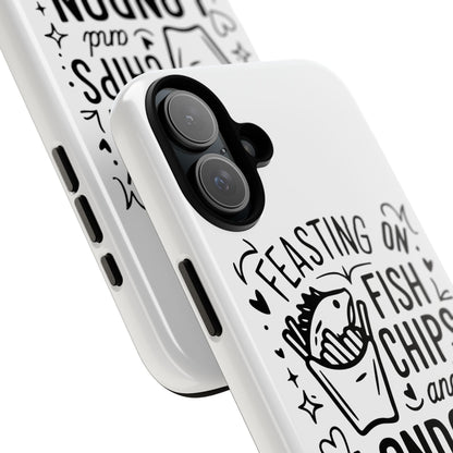 London Fish & Chips Phone Case | Fun Gift for Foodies, Travel Lovers, London Souvenir, Unique Accessories, Personalization Option
