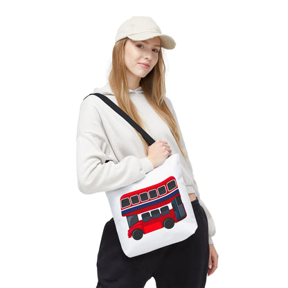 London Bus Tote Bag | Reusable Grocery Bag, Eco-Friendly Shopper, Gift for Travelers, Red Double-Decker Bag, Fun Day Out Essentials