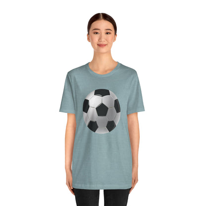 Unisex Jersey Short Sleeve Tee - Dynamic Football Design - Sports Passion and Energy