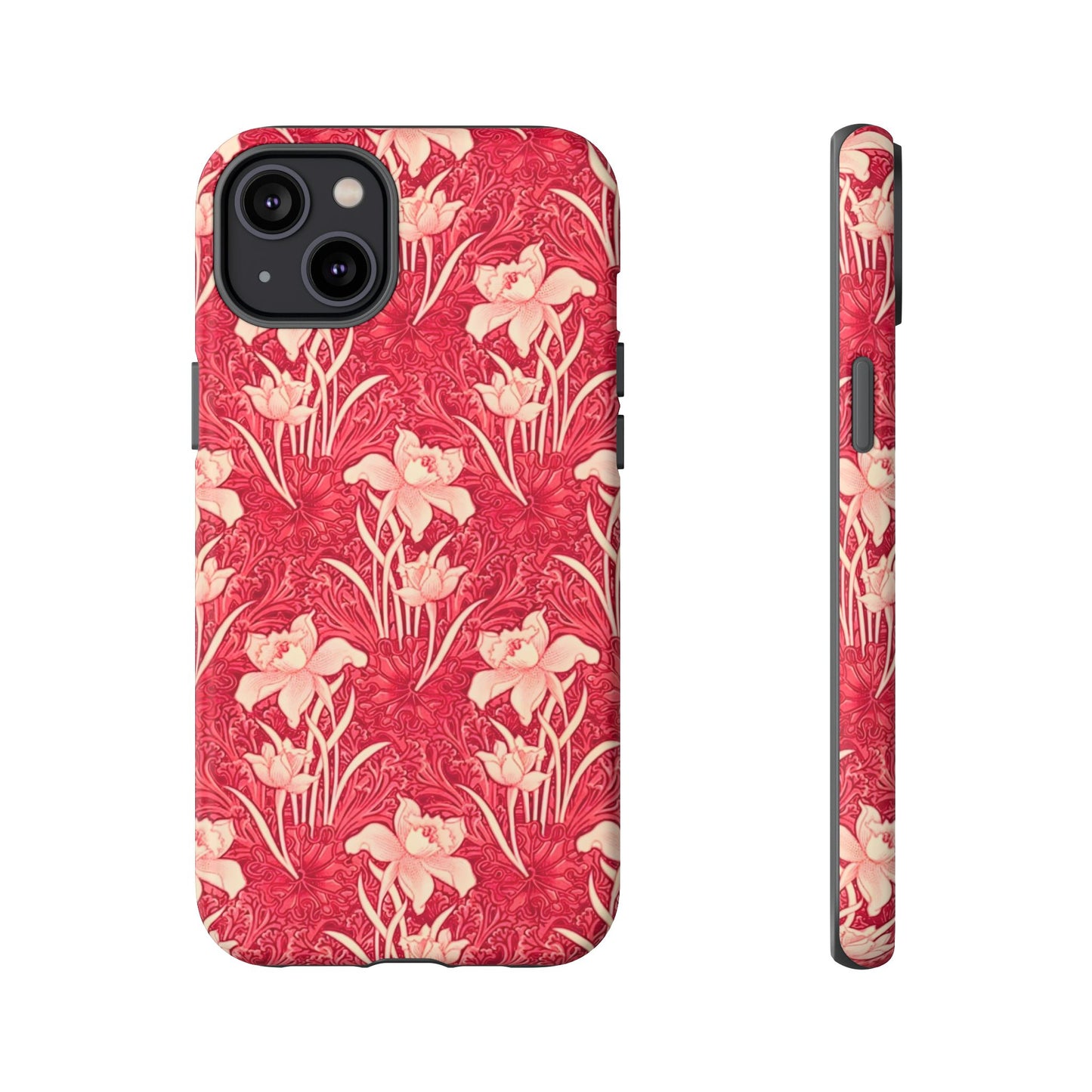 Floral Tough Phone Case - Durable, Stylish Accessory, Perfect Gift for Her, Floral Pattern, Customizable, Ideal for Daily Use