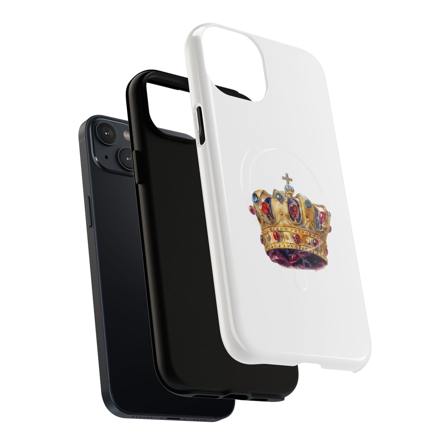 Royal Crown Magnetic Phone Case, Durable Phone Cover, Stylish Tech Accessory, Perfect Gift for Him & Her, Unique Design Case