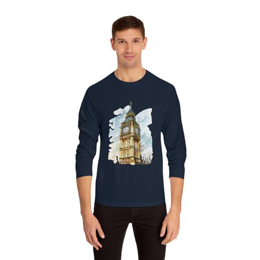 Unisex Classic Long Sleeve T-Shirt - Iconic Big Ben Clock Tower Design