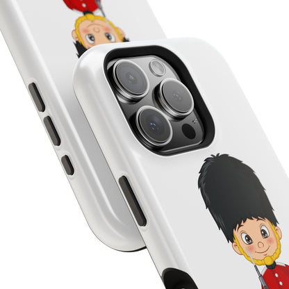 Cute Cartoon Soldier Magnetic Tough Case, Kid's Phone Cover, Fun Gift for Children, Birthday Present, Youth Accessories, Durable Protection