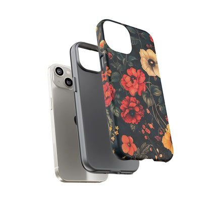 Floral Phone Case, Tough Cases, Flower Motif, Protective Cover, Gift for Her, Floral Design, Spring Accessory