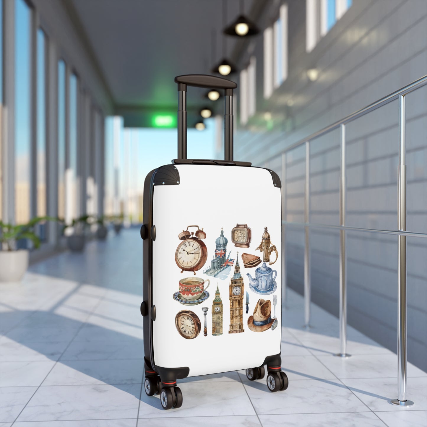 Big Ben Watercolor Splash Suitcase