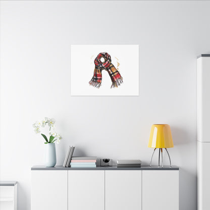 Autumn Scarf Canvas Art Print | Cozy Home Décor, Gift for Fall Lovers, Seasonal Wall Art, Unique Interior Design