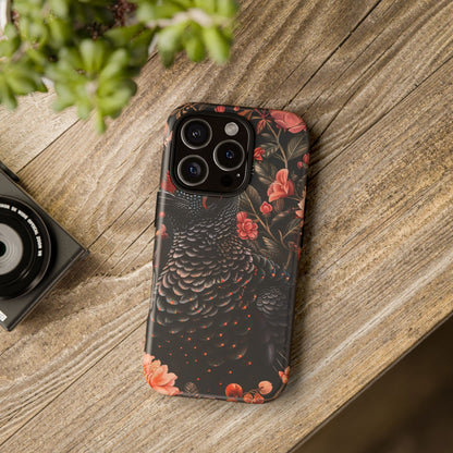 Tough Cases: Floral Design Phone Case, Stylish Protection for Your Phone, Unique Gift for Bird Lovers, Vibrant Floral Art, [...]