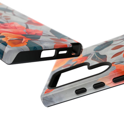 Floral Phone Case, Tough Cases, Flower Power, Gift for Her, Decorative Phone Cover, Trendy Accessories, Everyday Style
