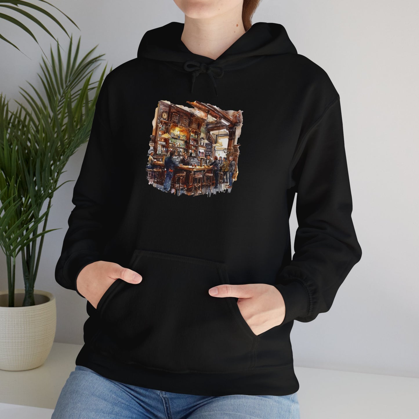 Unisex Heavy Blend™ Hooded Sweatshirt - Cozy British Pub