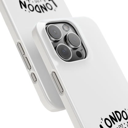 Chic London Phone Case, Slim iPhone Cover, Gifts for Travelers, London Theme Cell Phone Case, Unique Travel Souvenir