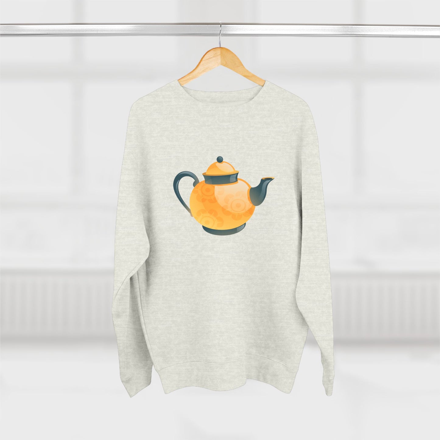 Unisex Crewneck Sweatshirt - Classic British Tea Kettle Timeless in Tea Time