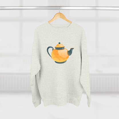 Unisex Crewneck Sweatshirt - Classic British Tea Kettle Timeless in Tea Time