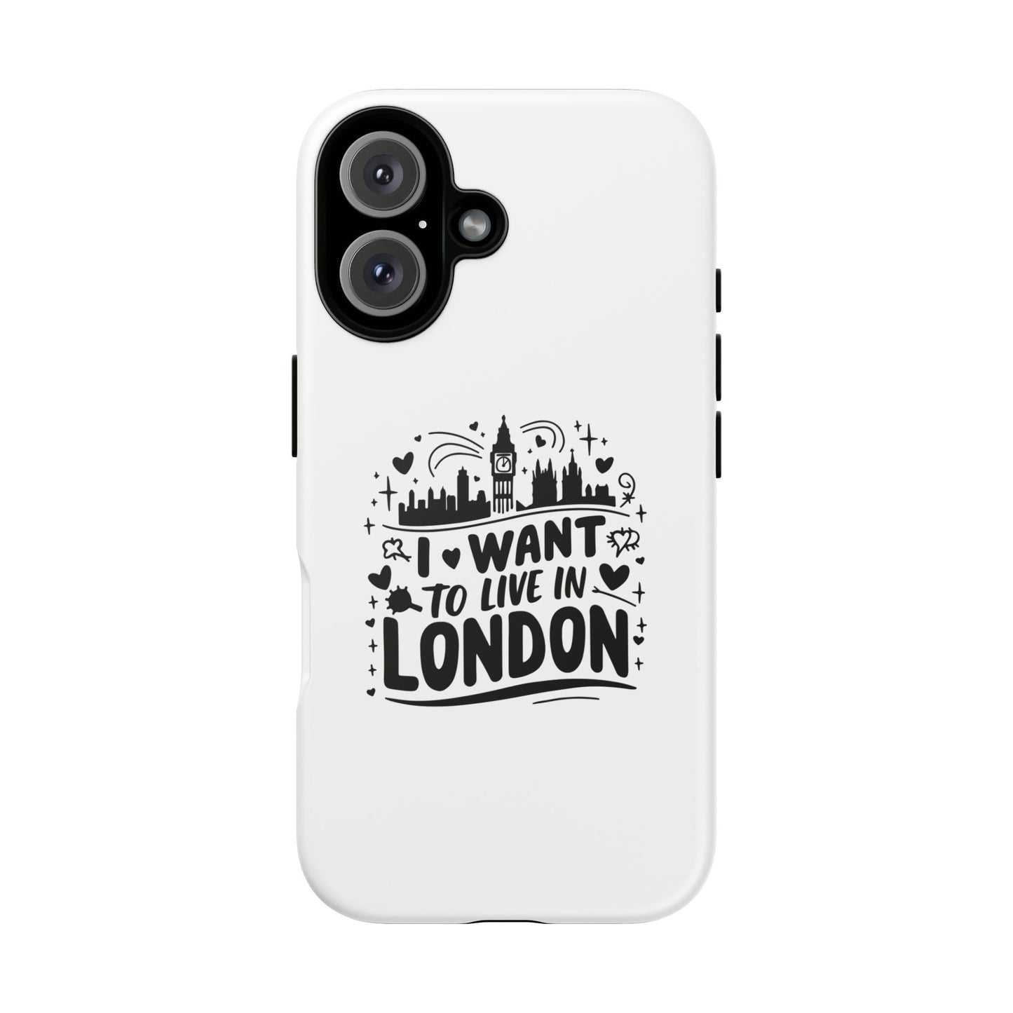 London-Themed Tough Phone Case - Chic & Stylish Protection