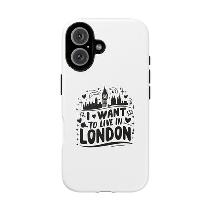 London-Themed Tough Phone Case - Chic & Stylish Protection