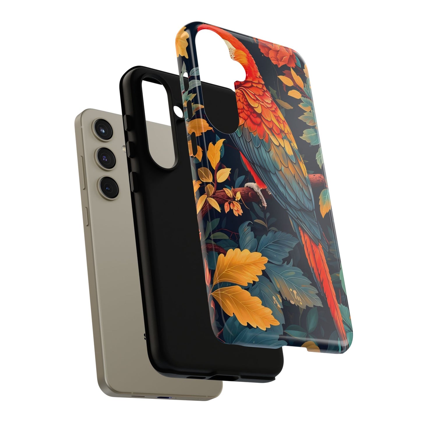 Vibrant Parrot Phone Case - Tough, Stylish, Nature-Inspired, Tropical, Wildlife, Perfect Gift, Summer Vibes