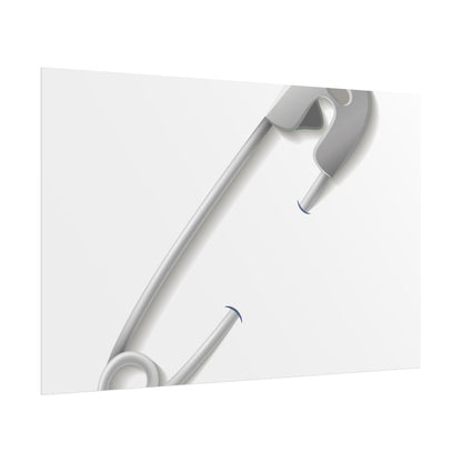 Minimalist Safety Pin Wall Art, Modern Decor, Unique Gift, Home Aesthetic, Art Print, Rolled Poster, Contemporary Interior Design