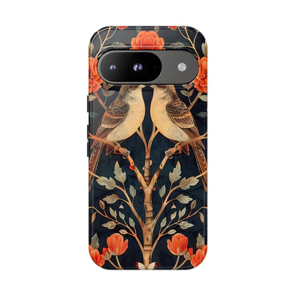 Floral Phone Case – Tough Cases with Bird Design, Unique Gift for Nature Lovers, Stylish Tech Accessory, Phone Cover, Artistic Case