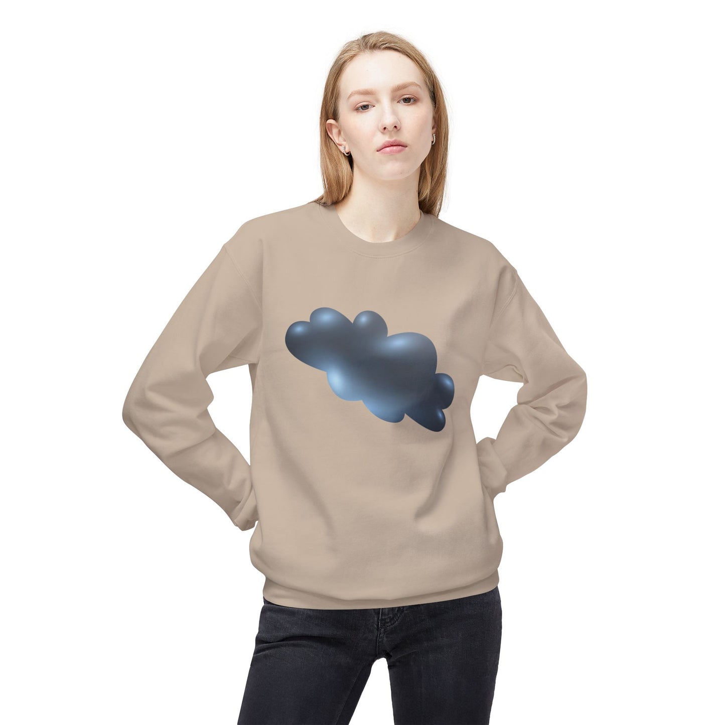 Unisex Midweight Softstyle Fleece Crewneck Sweatshirt - Serene Cloudscape