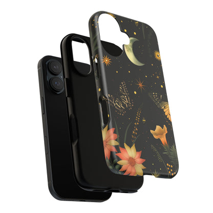 Floral Phone Case - Tough Cases with Moon and Butterflies, Bohemian Chic, Gift for Nature Lovers, Unique Tech Accessories, Stylish [...]
