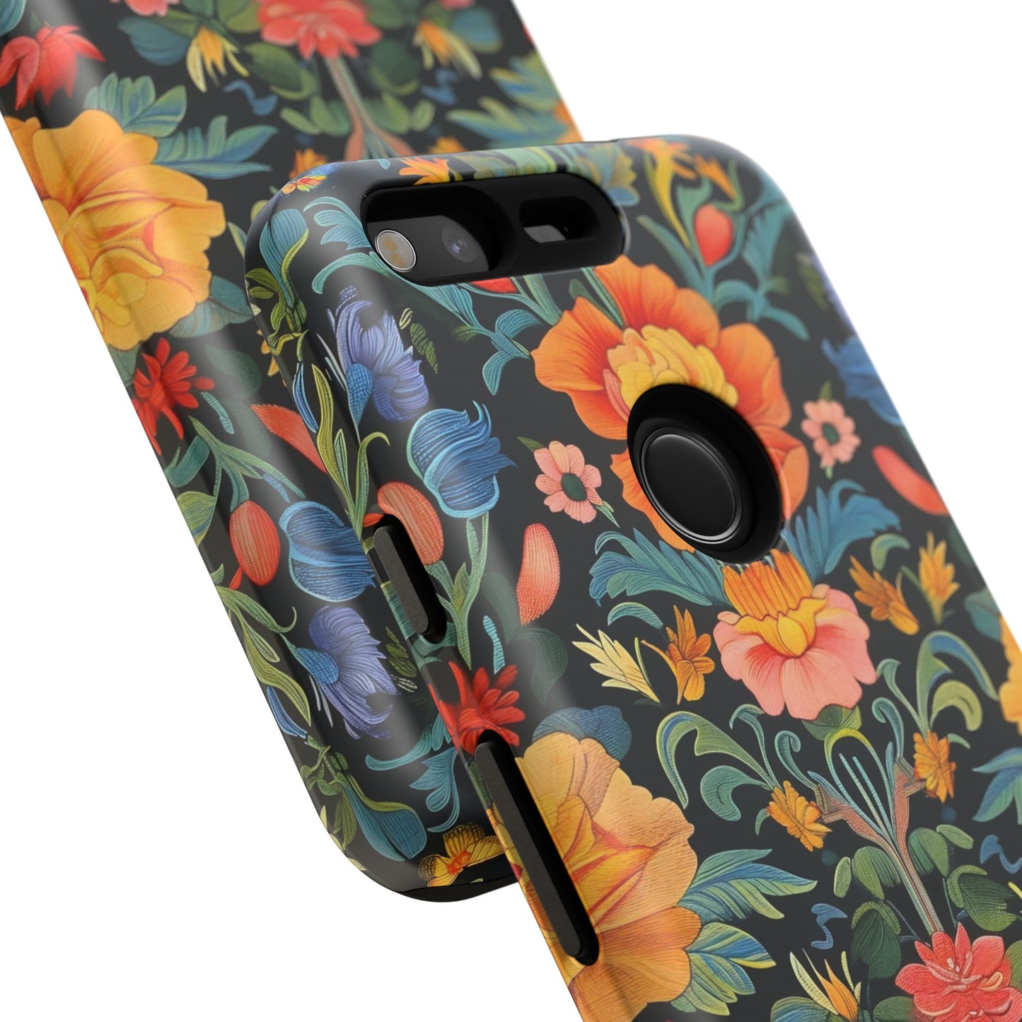 Floral Phone Case - Vibrant Flower Pattern, Tough Case for iPhone, Samsung, Aesthetic Gift, Flower Lover Accessory