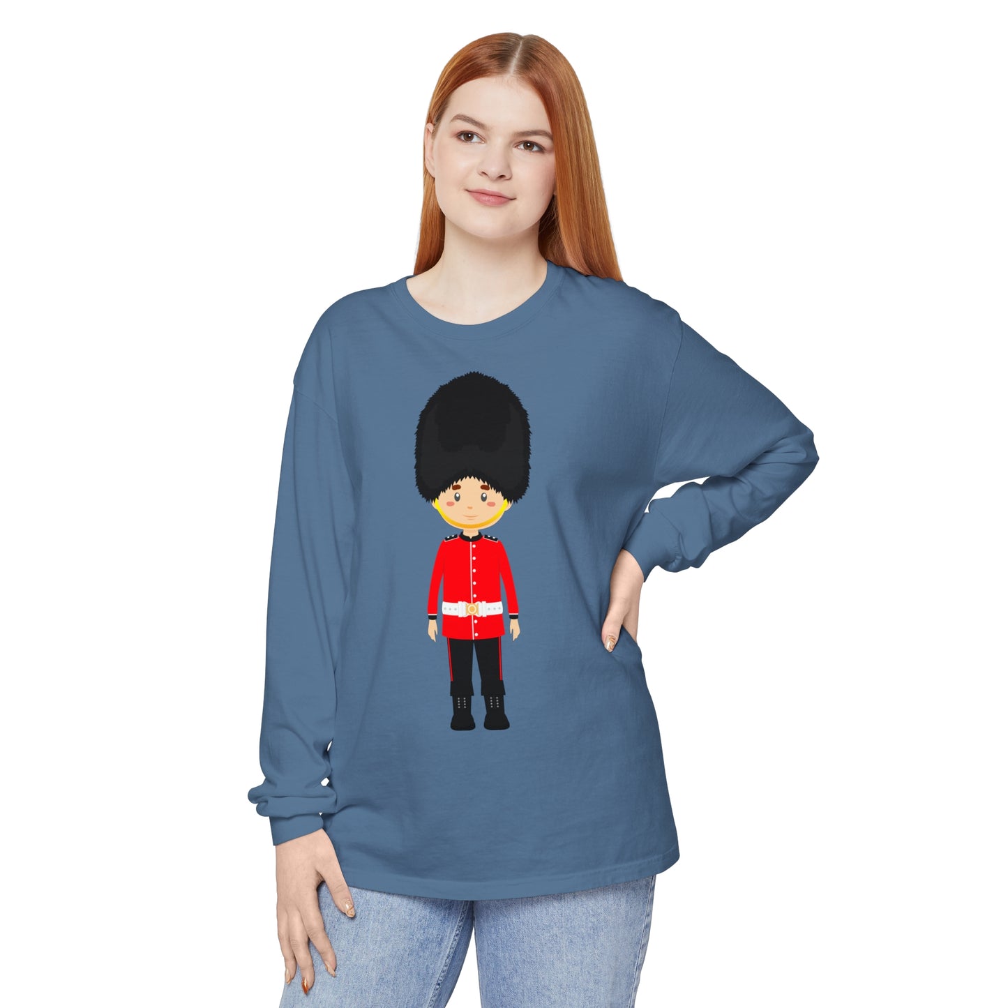 Unisex Garment-dyed Long Sleeve T-Shirt - The Scarlet Soldier - Bodmin Keep Museum