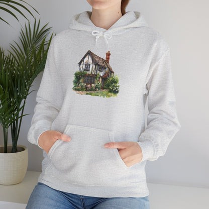Unisex Heavy Blend™ Hooded Sweatshirt - Charming & Cozy - Life in a British Village House