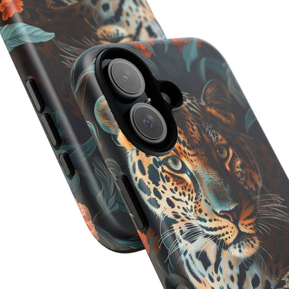 Wildlife Phone Case with Leopard Design | Tough Cases, Animal Prints, Floral Phone Cover, Gift for Nature Lovers, Unique Phone Accessories