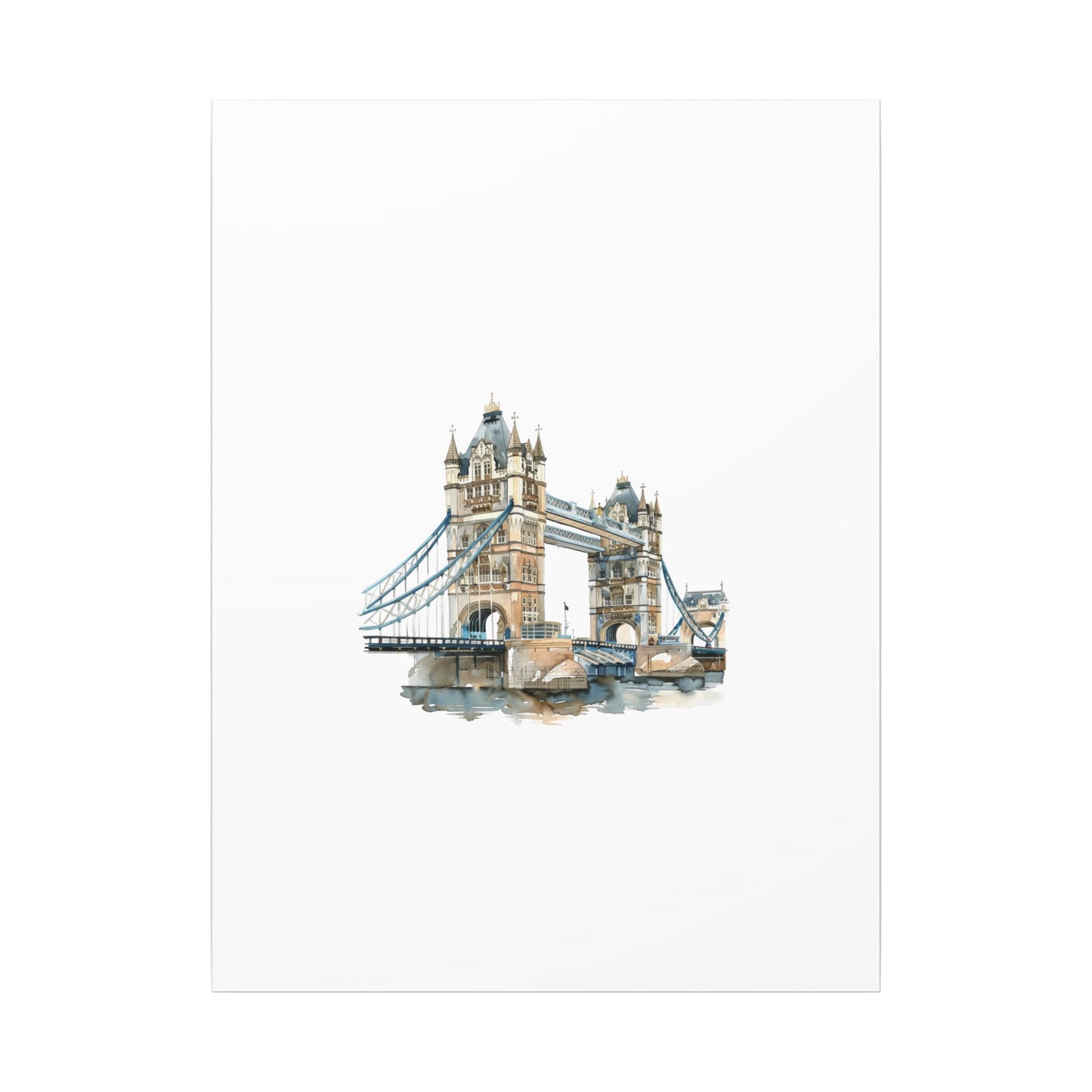 London Bridge Matte Canvas Wall Art, Elegant Home Decor, Unique Gift for Art Lovers, Travel Enthusiast Wall Decor, Modern Aesthetic