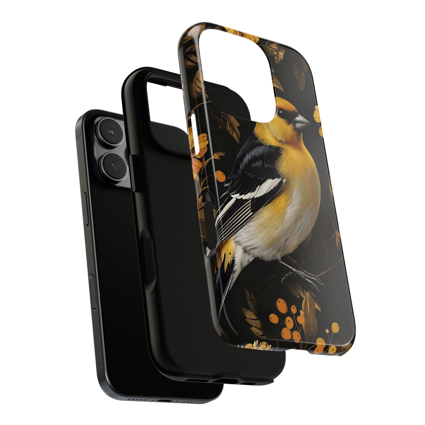 Elegant Bird Phone Case - Tough Cases, Phone Accessories, Wildlife Gifts, Nature Lover, Floral Design, Unique Cases