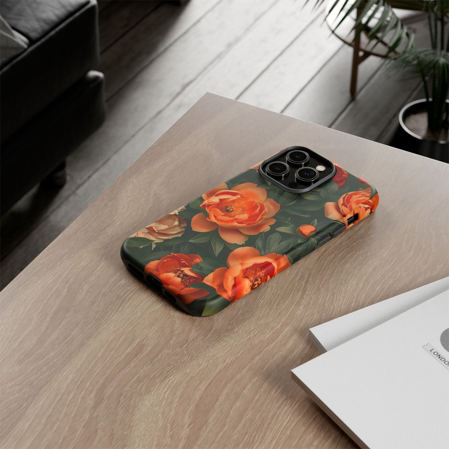 Stylish Floral Phone Case, Tough Cases, Floral Phone Cover, Gift for Her, Spring Accessories, Mother's Day, Phone Protection
