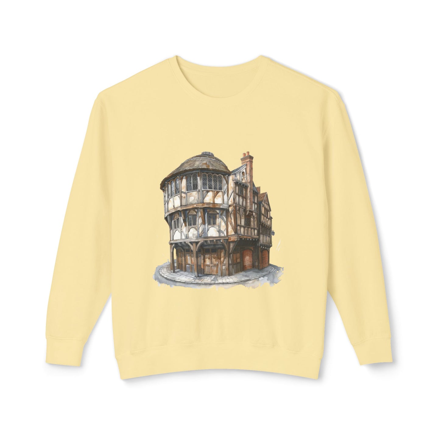 Unisex Lightweight Crewneck Sweatshirt Trendy - Cozy British Pub