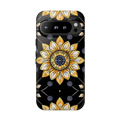 Floral Phone Case with Mandala Design, Tough Cases for iPhone & Samsung, Boho Style, Gift for Her, Unique Accessories