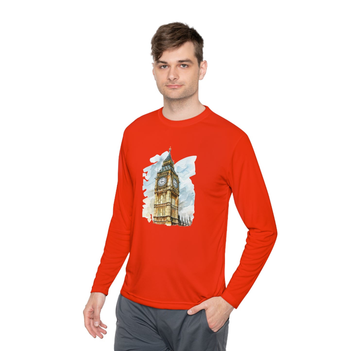Unisex Lightweight Long Sleeve Tee - Iconic Big Ben Clock Tower