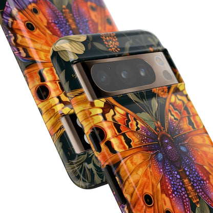 Butterfly Phone Case, Tough Cases for Nature Lovers, Vibrant Floral Design, Gift for Her, Cute Phone Accessories, Butterfly Artwork