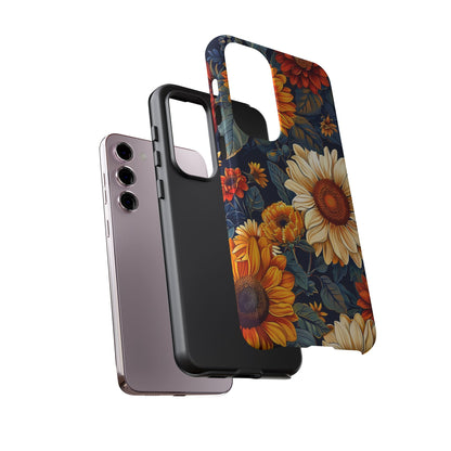 Floral Tough Phone Case | Sunflower Design, iPhone Cover, Protective Case, Gifts for Her, Floral Phone Accessory