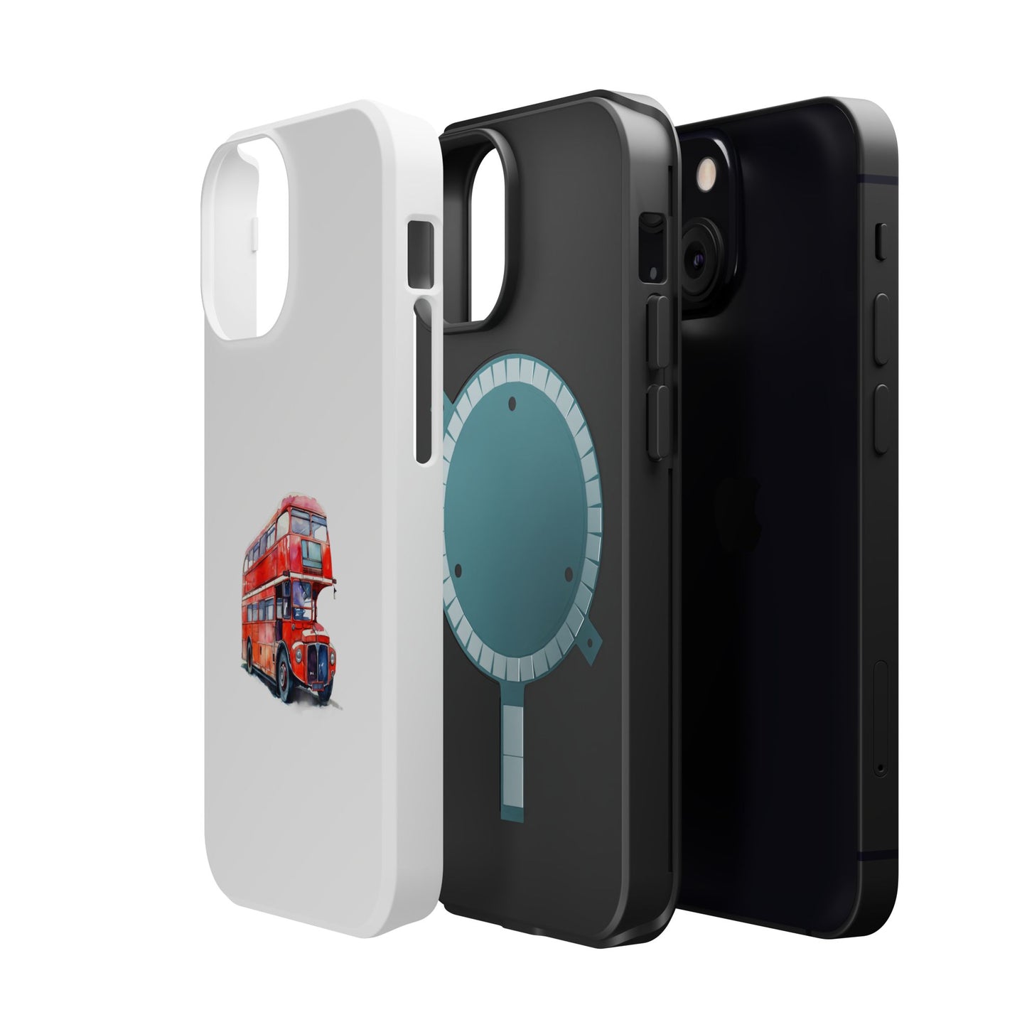 Stylish Magnetic Phone Cases | London Bus Design, Unique Gift for Travelers, Durable Protection, Trendy Accessories, Phone Covers