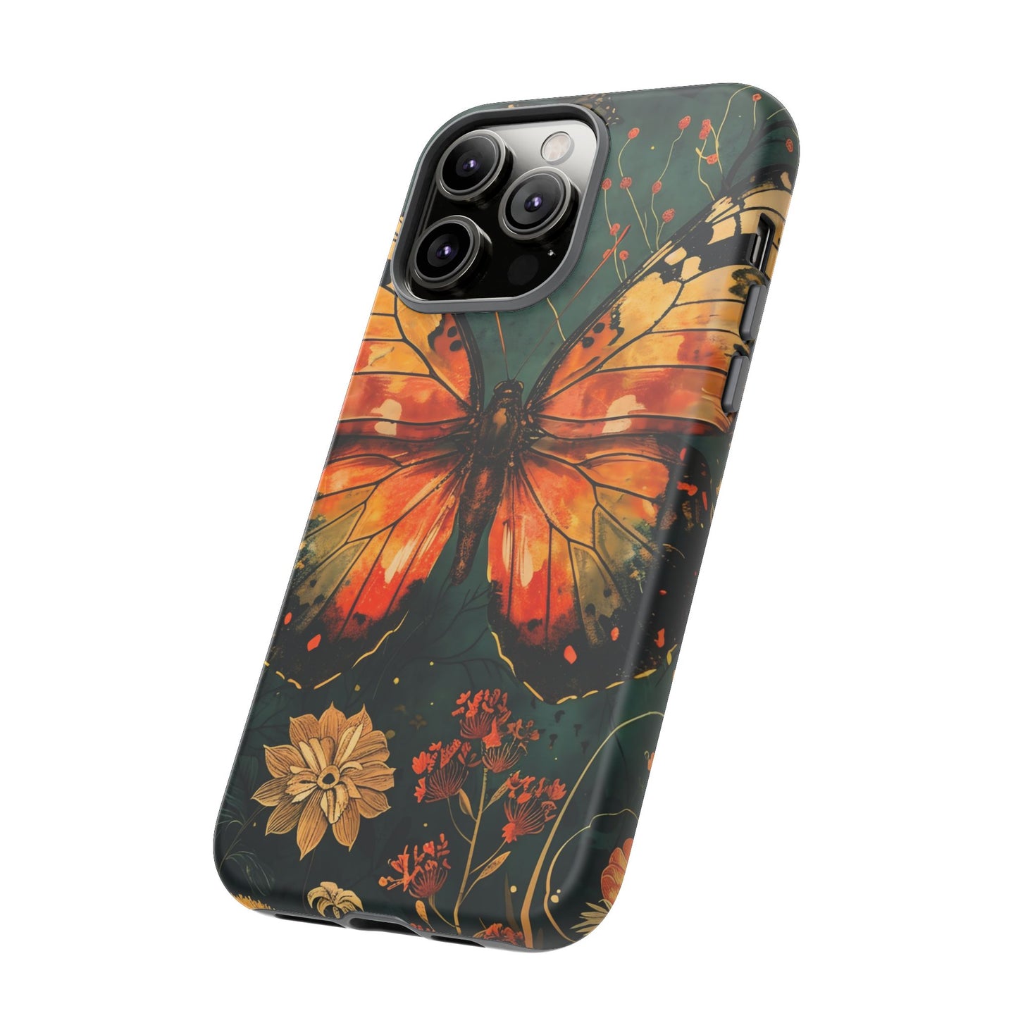 Butterfly Phone Case – Tough Cases for Nature Lovers, Floral Design, Butterfly Art, Unique Gift, Eco-Friendly Protection