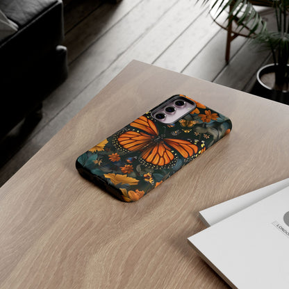 Monarch Butterfly Phone Case, Tough Cases, Nature Lover Gift, Floral Mobile Cover, Eco-Friendly Phone Accessory, Butterfly Design