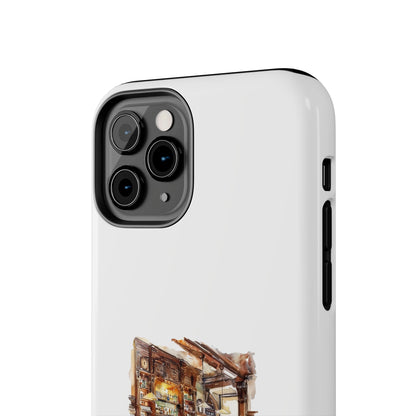 Vintage Pub Scene Tough Phone Case - Durable, Stylish Protection for Bar Lovers