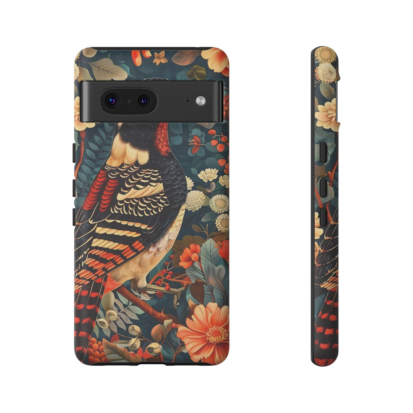 Nature-Inspired Phone Case with Floral Art, Tough Phone Cover, Protective Case, Gift for Nature Lovers, Unique Phone Accessory