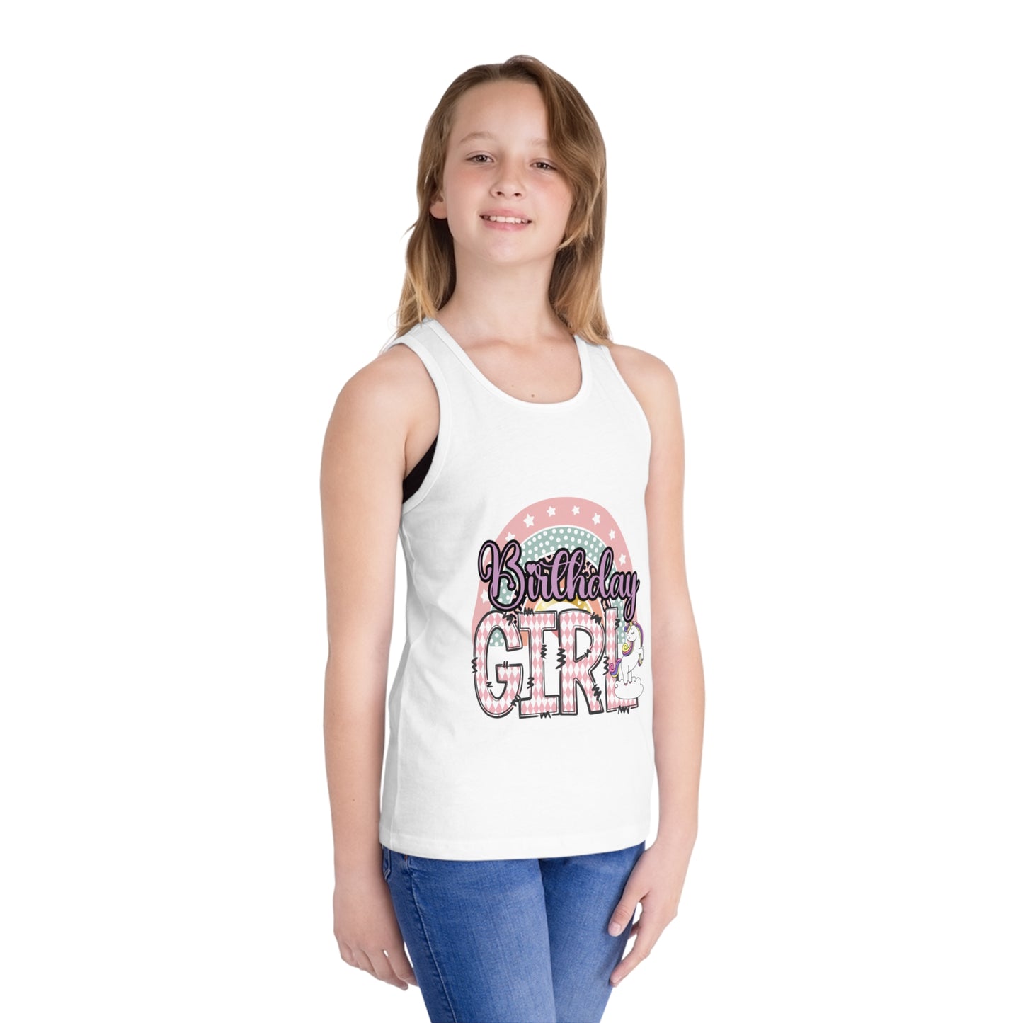 Birthday Girl Jersey Tank Top for Kids - Celebrate in Style