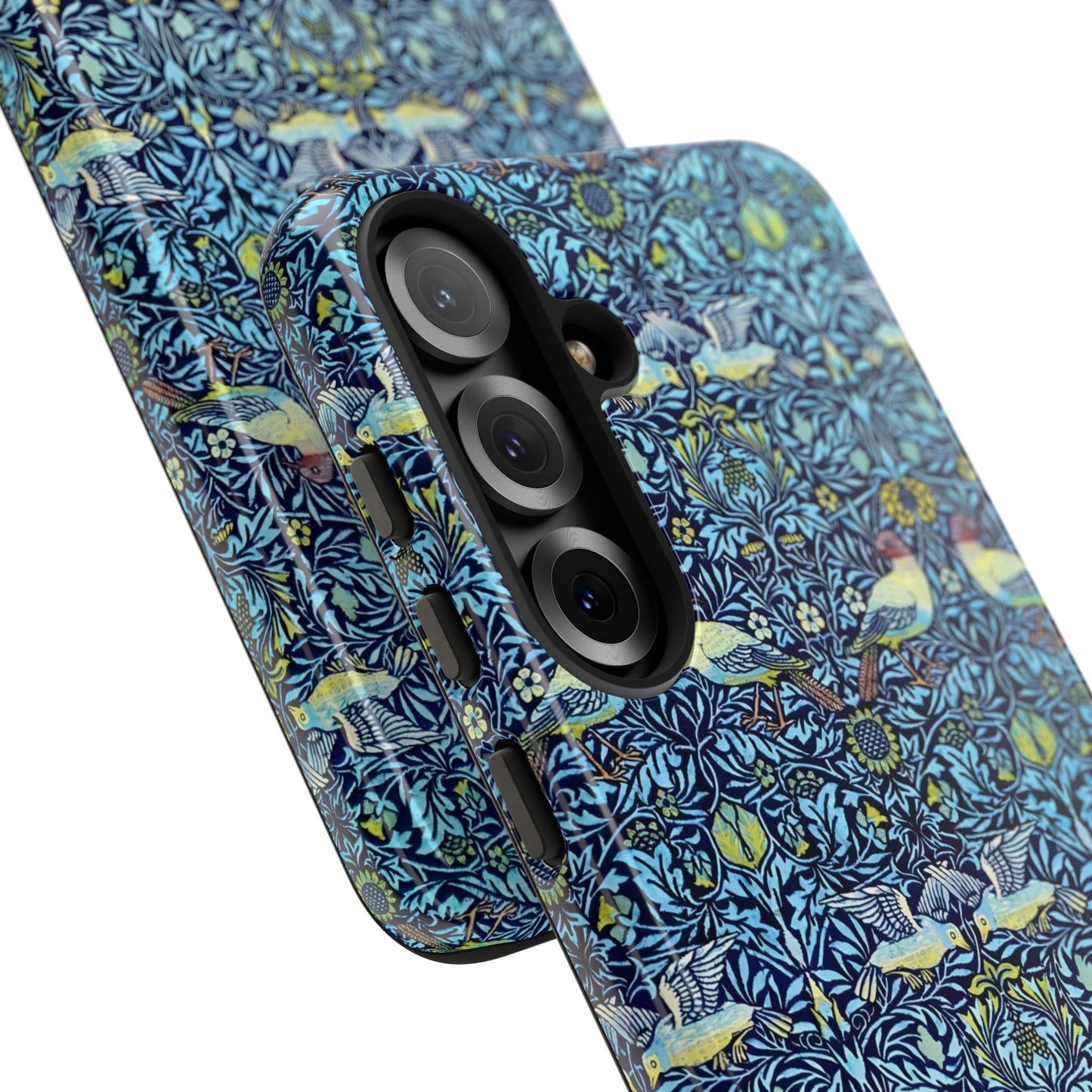 Bird and Floral Pattern Phone Case, Tough Cases, Gift for Nature Lovers, Eco-friendly, Custom Phone Accessories, All-Occasion